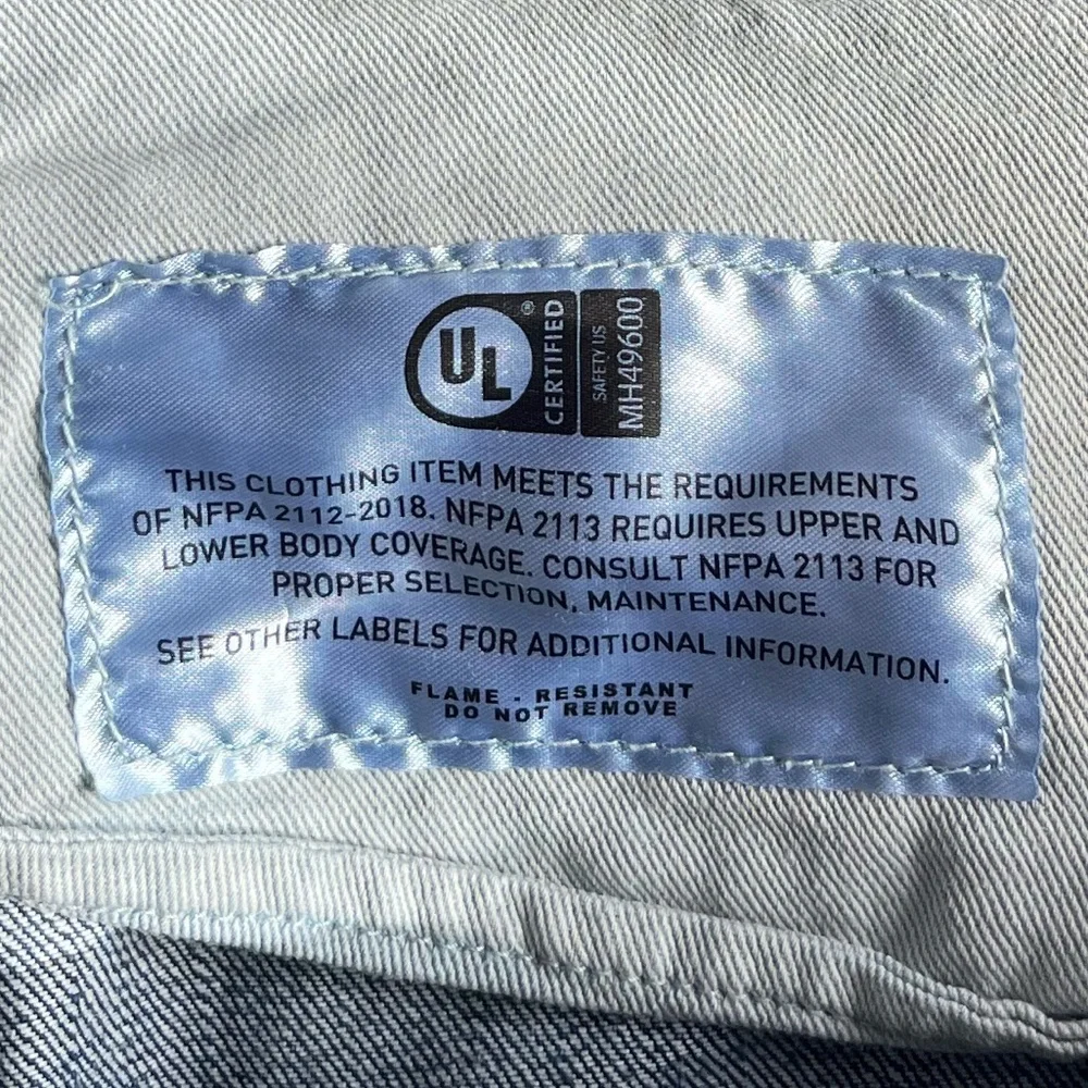 Ariat FR M3 Loose Straight Leg Jeans Men’s 42x32 Blue Frame Resistant Work - Picture 15 of 16